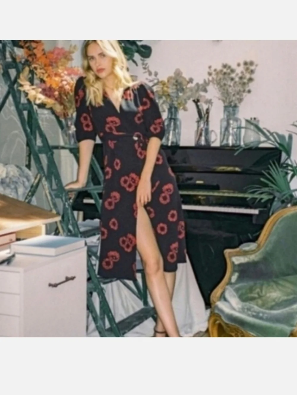 ROUJE ROSALIE WRAP FLORAL DRESS - Picture 3 of 7